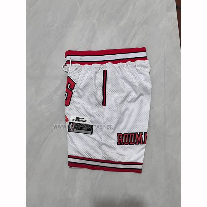 Pantalone Chicago Bulls Mitchell & Ness Just Don 1996-97 Blanco